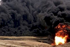 دقایقی پیش اتفاق افتاد؛ انفجار و آتش سوزی منجر به فوت در یک خط لوله